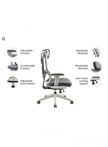 AERO Ergonomic Design Office Chair Light Grey 51cm