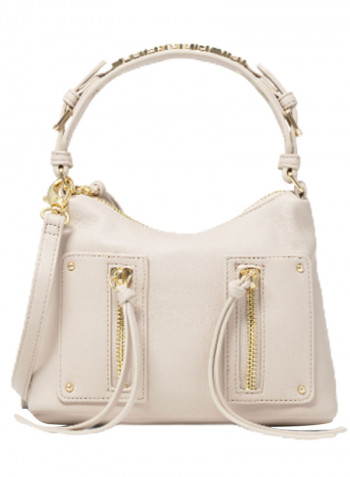 Ginger Logo Detail Shoulder Bag Beige