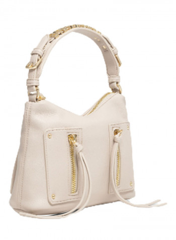 Ginger Logo Detail Shoulder Bag Beige