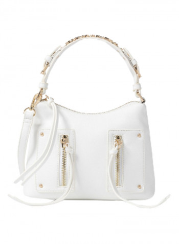 Ginger Logo Detail Shoulder Bag White