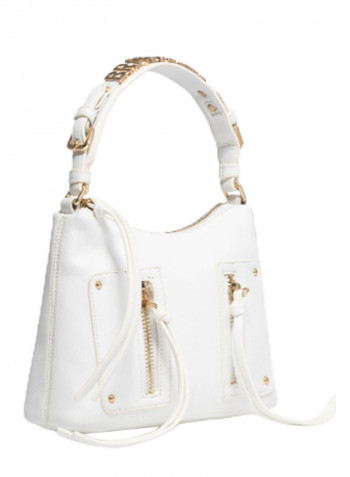 Ginger Logo Detail Shoulder Bag White