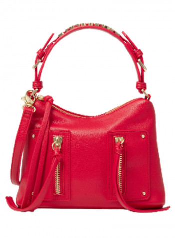 Ginger Logo Detail Shoulder Bag Red