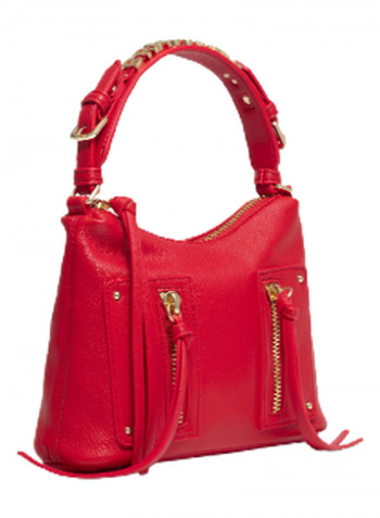 Ginger Logo Detail Shoulder Bag Red