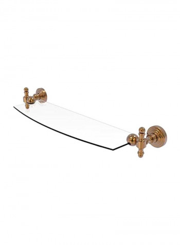 Retro Wave Glass Shelf Clear/Brown 24inch