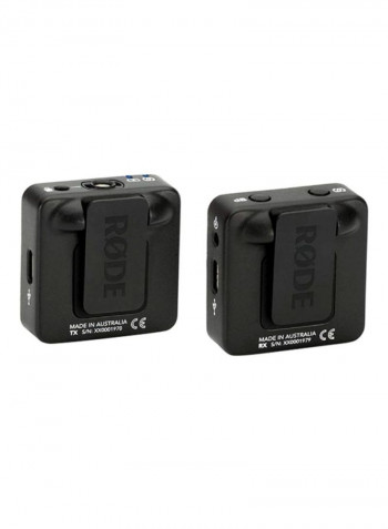 Compact Wireless Microphone System Transmitter And Receiver WIGO Black