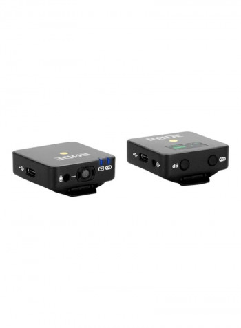 Compact Wireless Microphone System Transmitter And Receiver WIGO Black