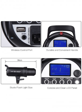 SK400II Studio Flash Strobe Light Black
