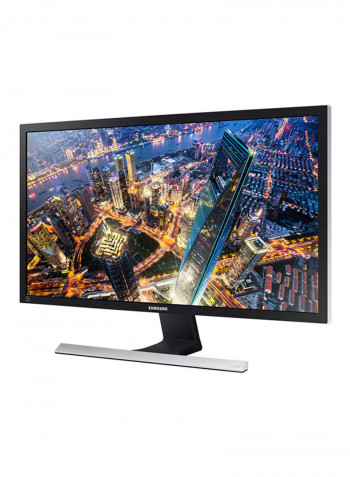 28-Inch UHD Monitor With Premium Metallic Stand Black
