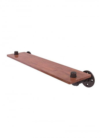 Wall Mounted Wood Shelf Brown 22inch
