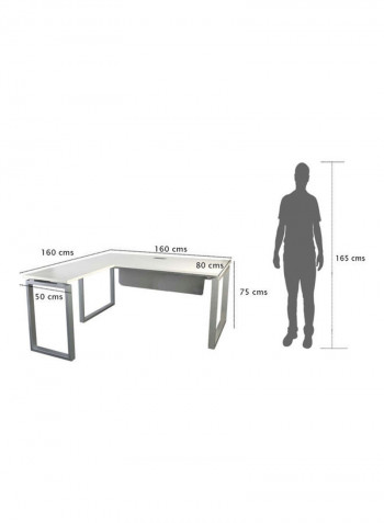 Modern Workstation White 76x76x141cm