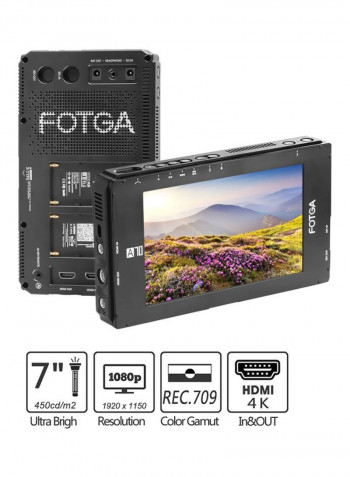 FHD Video On-Camera Field Monitor Black