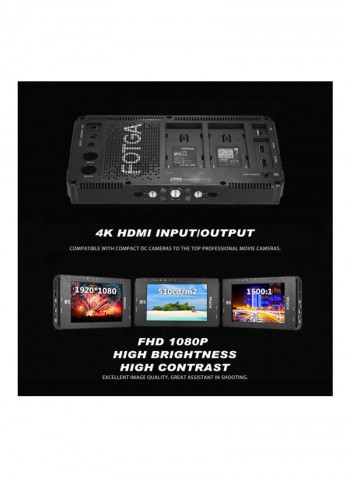 FHD Video On-Camera Field Monitor Black