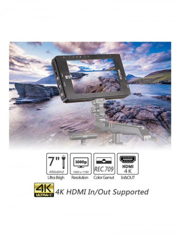 FHD Video On-Camera Field Monitor Black