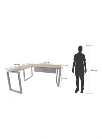 Modern Workstation Oak 76x76x141cm