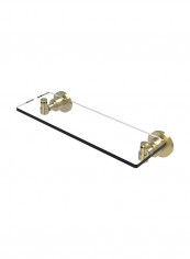 Washing Square Collection Vanity Beveled Edges Glass Shelf Gold/Clear 16inch