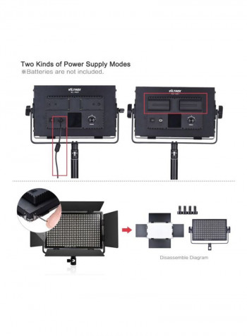 LED Photography Light 31.7x24.9x4.8centimeter Black