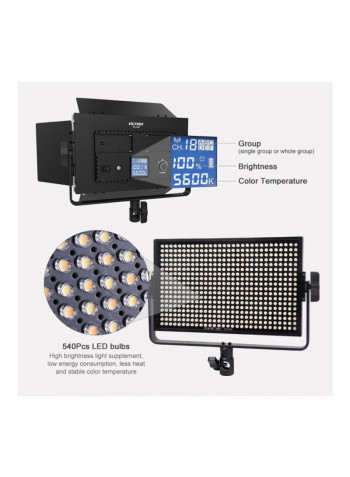 LED Photography Light 31.7x24.9x4.8centimeter Black