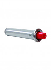 Counter Cup Dispenser Silver/Red 22inch