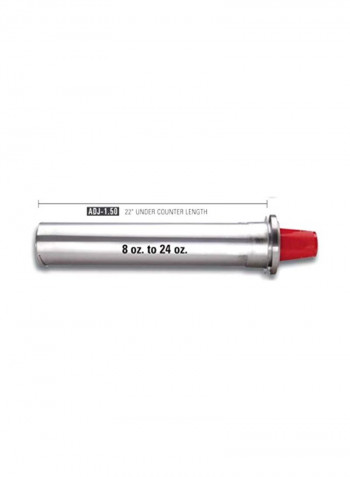 Counter Cup Dispenser Silver/Red 22inch