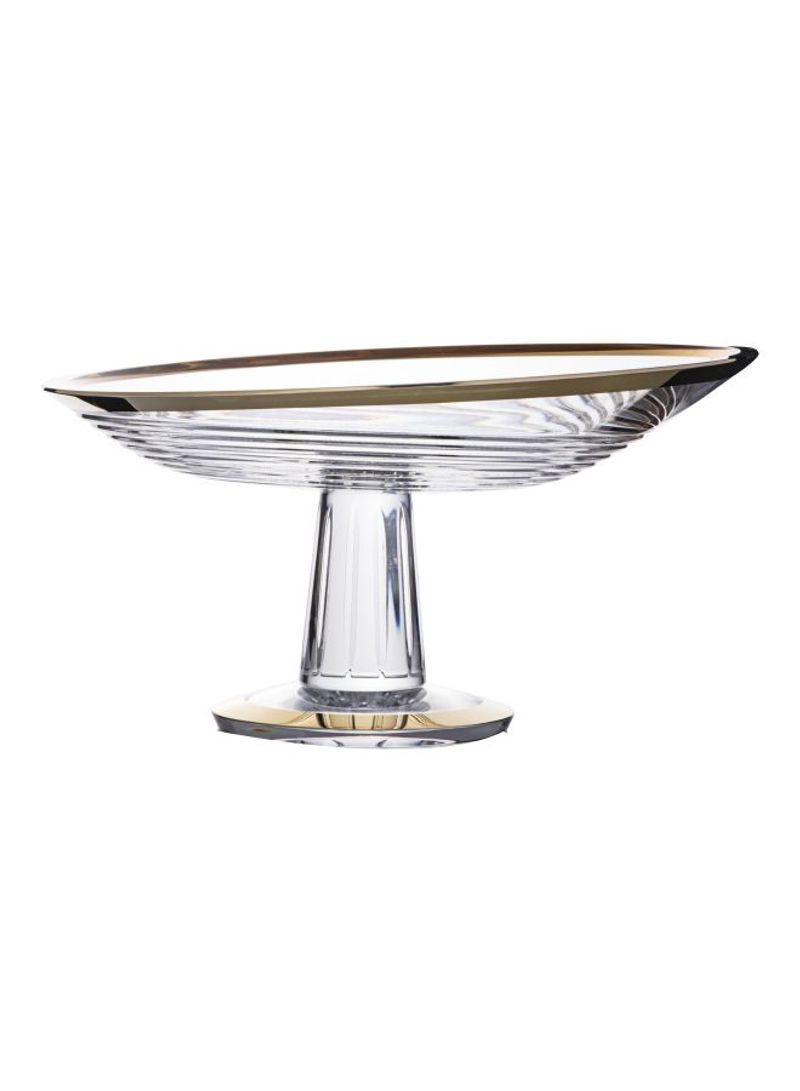 Decorative Crystal Platter Transparent/Amphora Gold 162x330millimeter