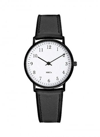 Leather Analog Watch 7401B-40