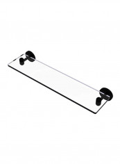 Tango Collection Vanity Beveled Edges Glass Shelf Clear/Black 22inch