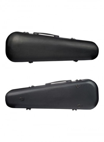 4/4 Full Size Portable Carbon Fiber Violin Case Hardshell Storage Bag Box with Hygrometer Straps