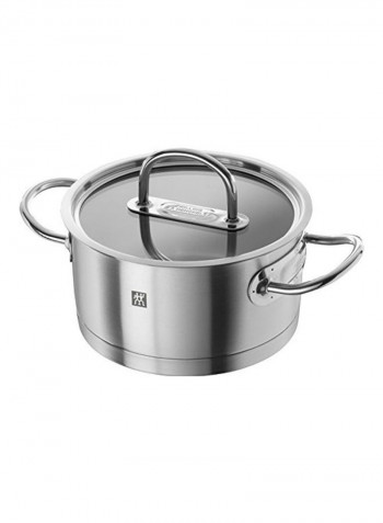 Coking Pot With Lid Silver/Clear 18cm