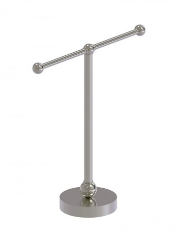 Vanity Top Dual Arm Guest Towel Holder Satin Nickel 12x12x12inch