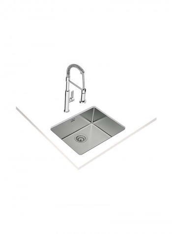 Be Linea Rs15 50.40 Undermount Stainless Steel Sink With One Bowl Silver 440x440x200mmmm