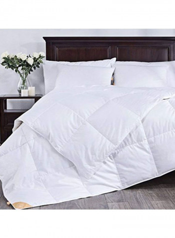 Cotton Duvet Down Comforter White Queen