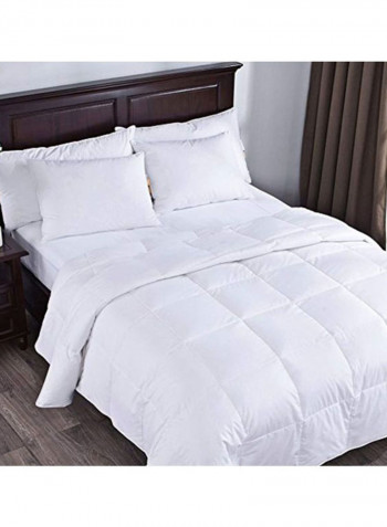 Cotton Duvet Down Comforter White Queen