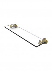 Dottingham Collection Vanity Beveled Edges Glass Shelf Clear/Gold 22inch