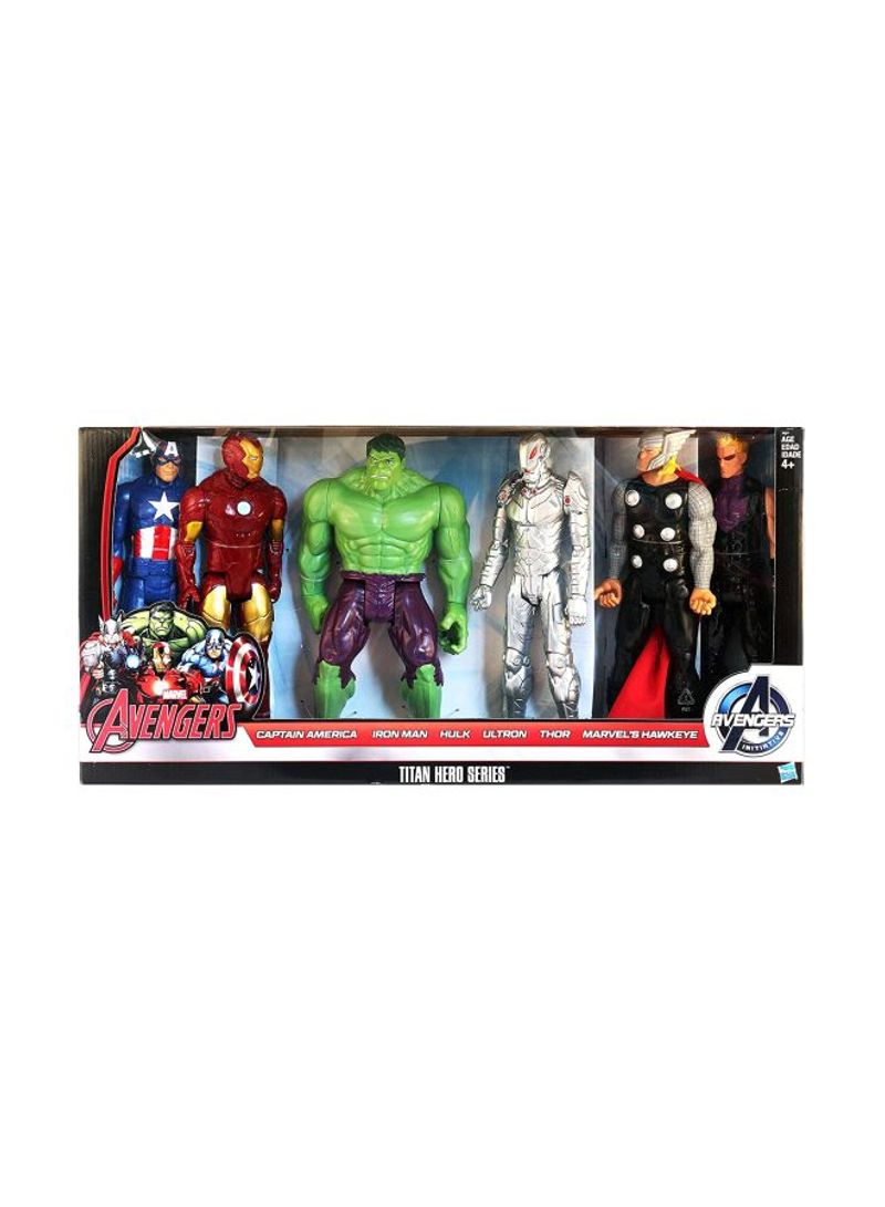 Set Of 6 Avengers Titan Hero Action Vinyl Figure