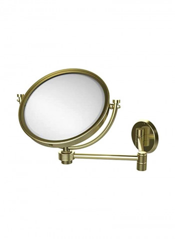 Extending Wall Mounted Mirror Gold/Clear 8inch