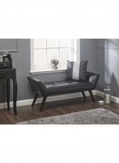 Milan Upholstered Ottoman Grey 65x140x47centimeter