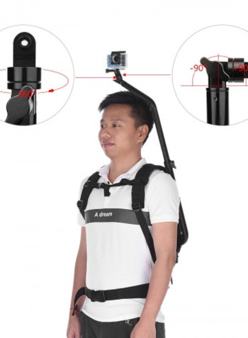 Photography Backpack Bag with Mounting Bracket Adapter For GoPro Black