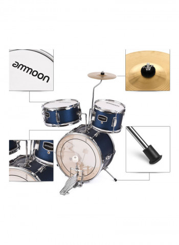 3-Piece Drum Set With Accessories