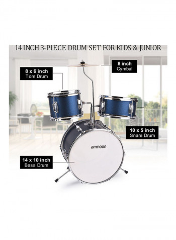 3-Piece Drum Set With Accessories