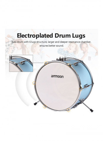 3-Piece Drum Set With Accessories