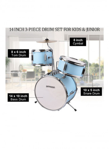 3-Piece Drum Set With Accessories