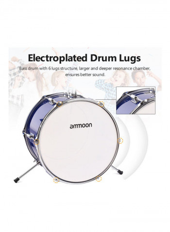 3-Piece Drum Set With Accessories