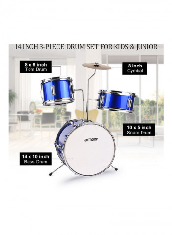 3-Piece Drum Set With Accessories
