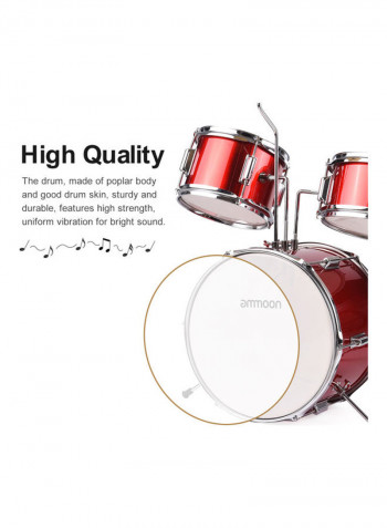 3-Piece Drum Set With Accessories