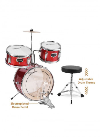 3-Piece Drum Set With Accessories