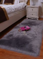 Anti-Skid Soft Area Rug Grey 80X180centimeter