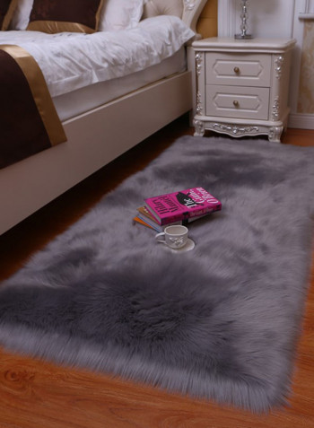 Anti-Skid Soft Area Rug Grey 80X180centimeter