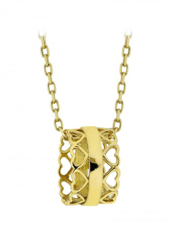 18 Karat Gold Necklace With Heart Pendant