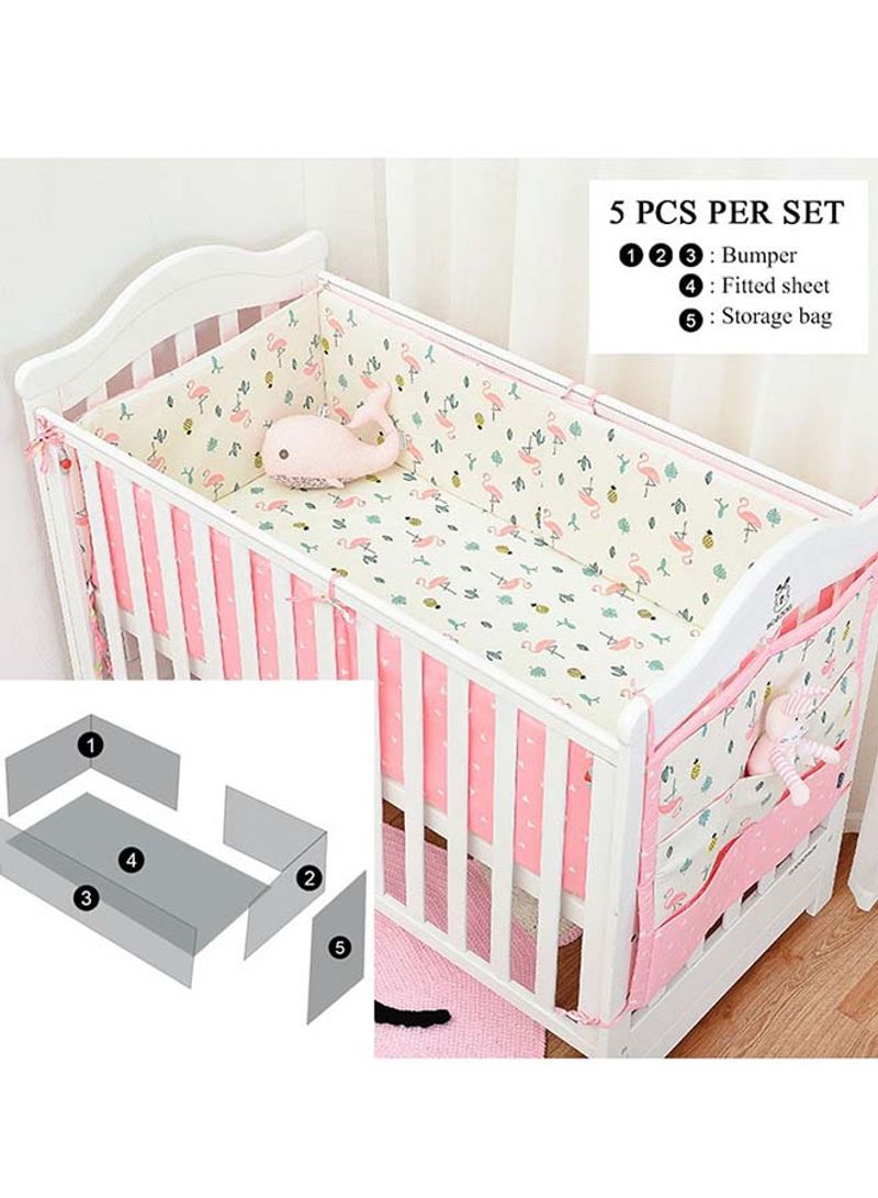 5-Piece Crib Bumper Bed Protector Bedding Set