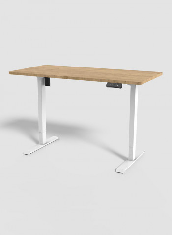 Standing Desk I Electric Height Adjustable Desk with single motor White/Oak